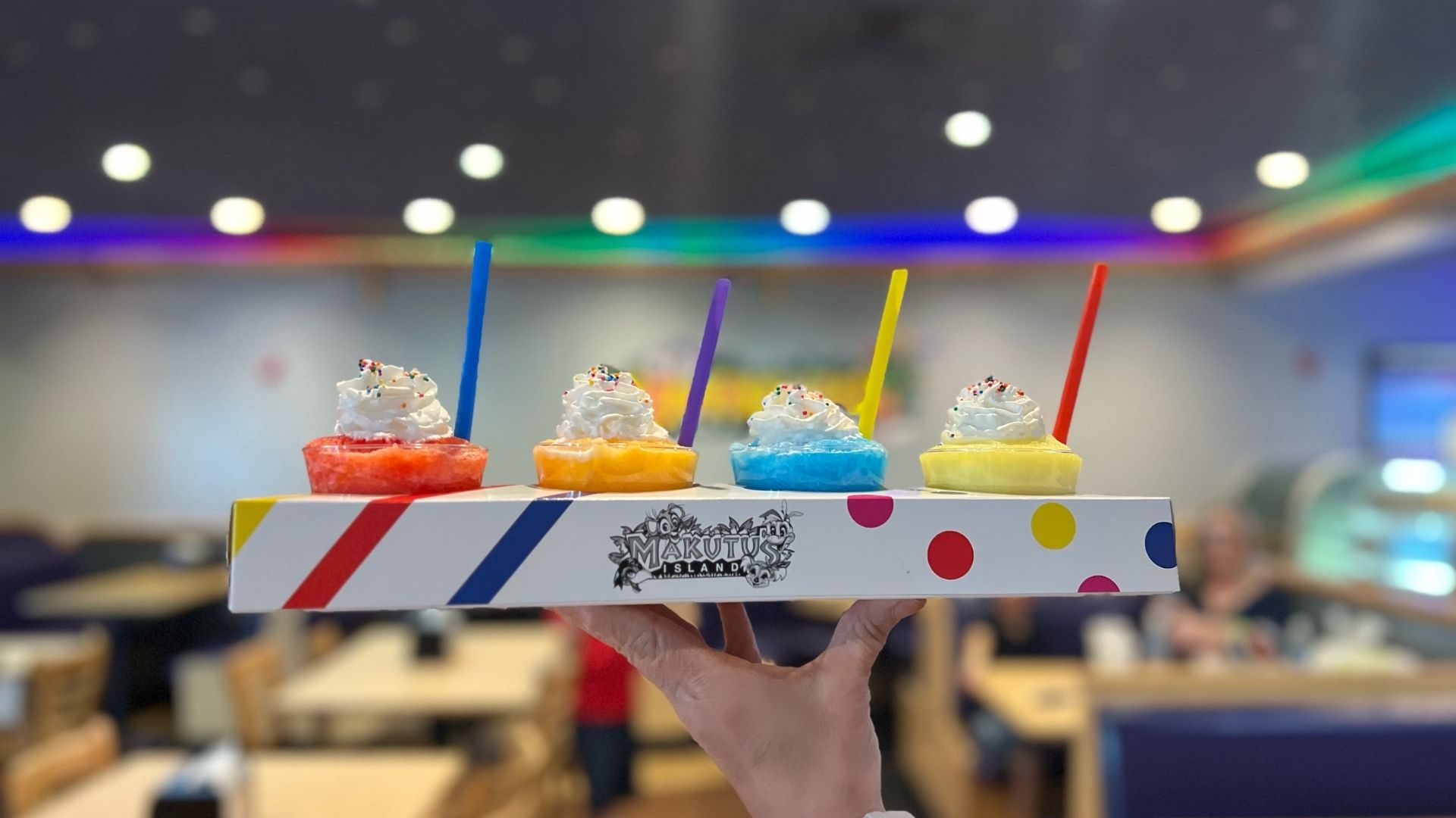 Slushy flight at Makutu's Island Indoor Playground